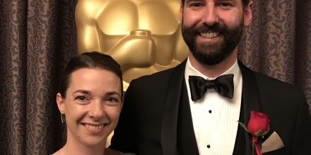 Nicholas Apostoloff and his wife Isla at the Academy's Scientific and Technical Awards 2017 in Beverly Hills.